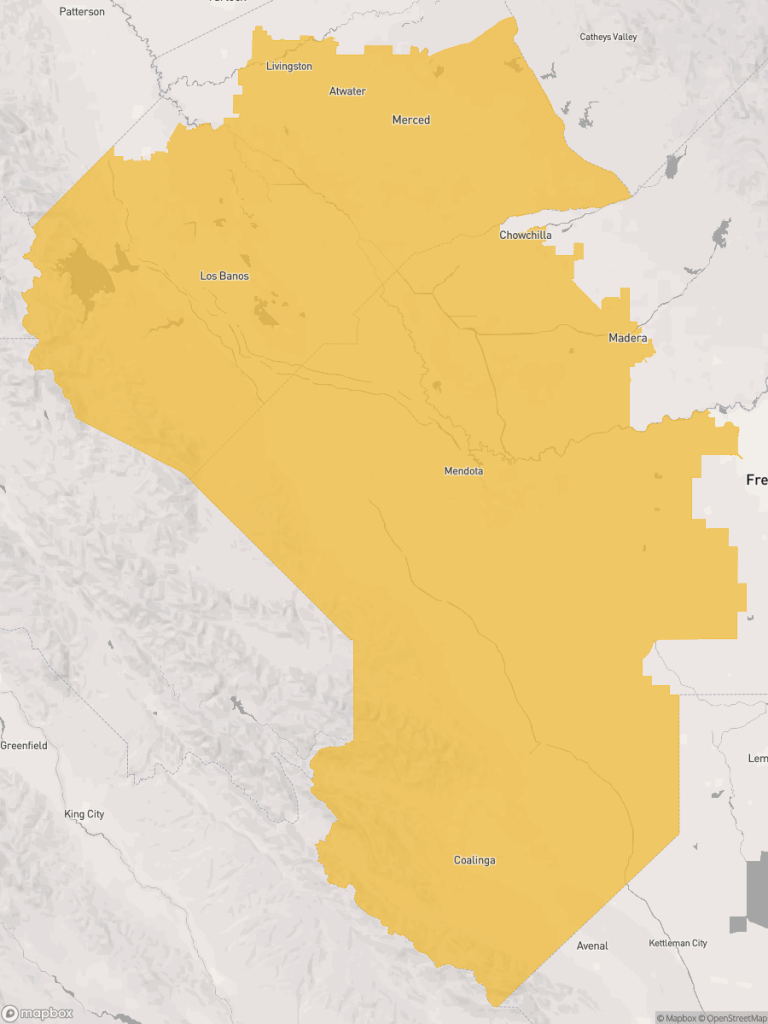 View of map with yellow overlay for Assembly District 27 boundaries.