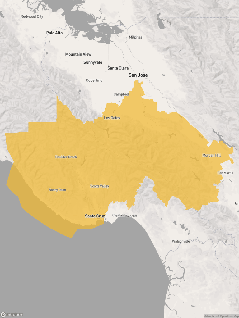 View of map with yellow overlay for Assembly District 28 boundaries.