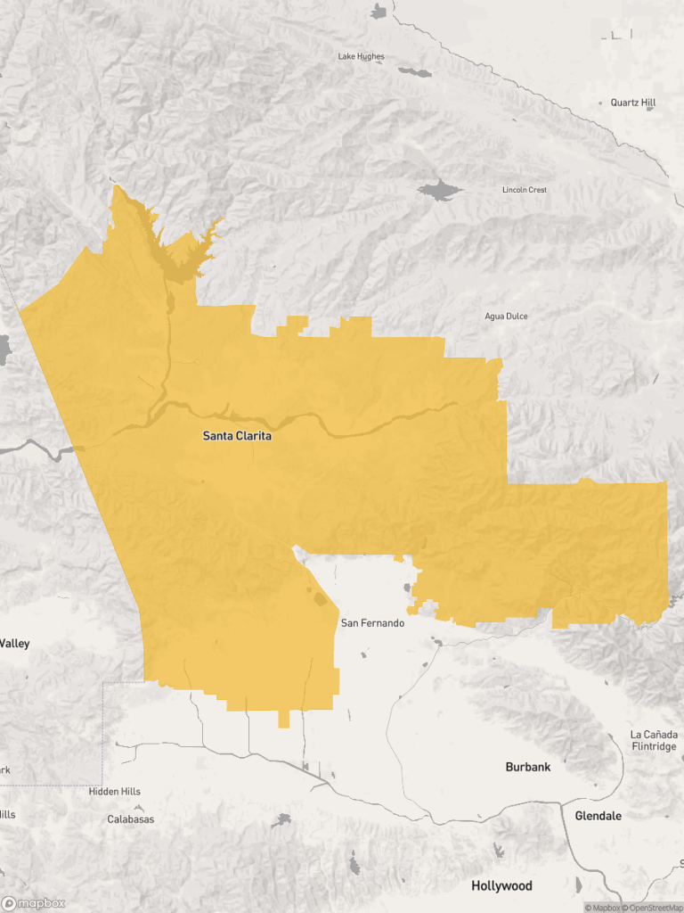 View of map with yellow overlay for Assembly District 40 boundaries.