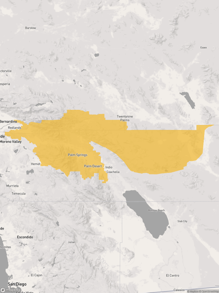 View of map with yellow overlay for Assembly District 47 boundaries.