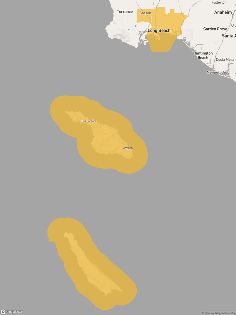 View of map with yellow overlay for Assembly District 69 boundaries.