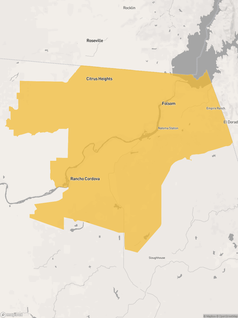 View of map with yellow overlay for Assembly District 7 boundaries.