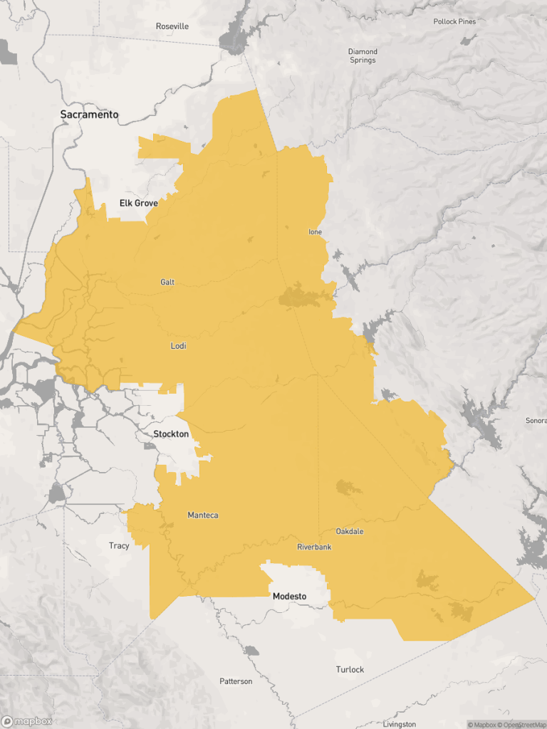 View of map with yellow overlay for Assembly District 9 boundaries.